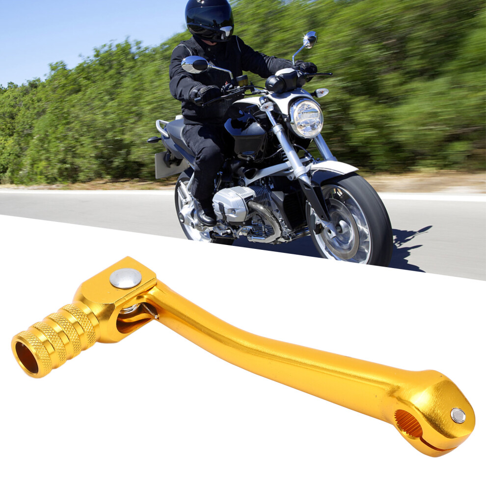 Motorbike Kick Start Lever Cnc Aluminium Universal Fast Response Pedal Yellow 4291377094921