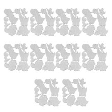 (DC3509) 10Pcs Flower Leaf Cutting Dies Hollow out Animal Dinosaur Die Cut Embossing Stencils for Card Making Scrapbooking Album Multicolor