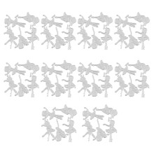 (DC3508) 10Pcs Flower Leaf Cutting Dies Hollow out Animal Dinosaur Die Cut Embossing Stencils for Card Making Scrapbooking Album Multicolor