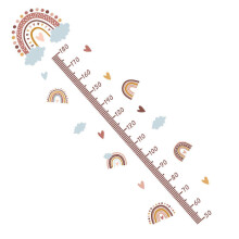 Height Measure Wall Stickers Cartoon Rainbow Kid Room Growth Chart Decals Nurserys Room Kindergarten Home Decorations Multicolor