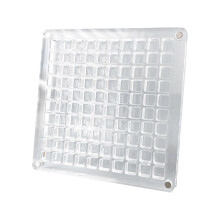 (Square 100 grid) Decorative Storage Box Transparent Acrylic seashells Display Case 36/64/100 Grids Seashells Holder Clear Jewelry Case Multicolor