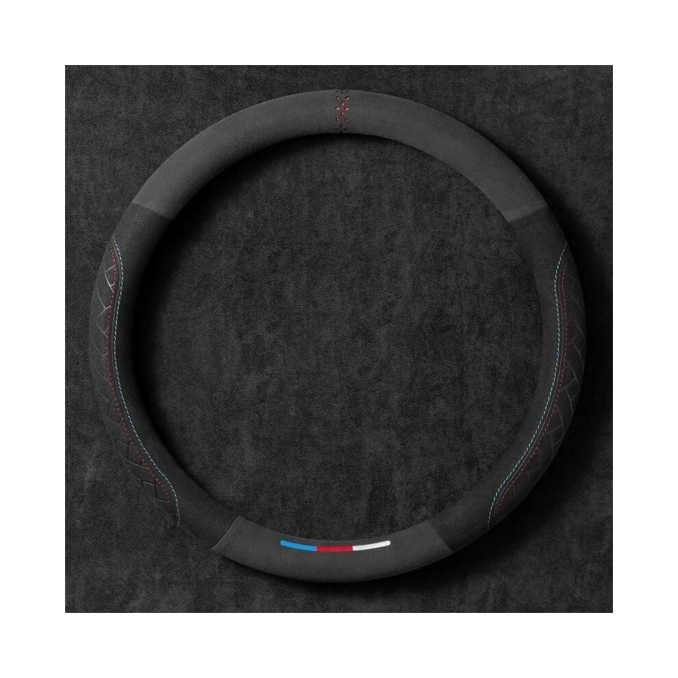 Leather Car Steering Wheel Cover For Opel, Universal Fit, Breathable Antislip Sports Style Grip 9199774149778
