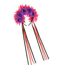 (Purple) Easy Wear Festival Hairpiece For Adults And Kids Fashion Costume Hair Accessories Perfect For Parties And Cosplays Event Red