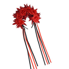 (Red) Easy Wear Festival Hairpiece For Adults And Kids Fashion Costume Hair Accessories Perfect For Parties And Cosplays Event Red