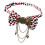 (A) Halloween Themed Gear Chain Bowtie Clasp Polyester Fabric Poker Pattern Party Essential  B 1