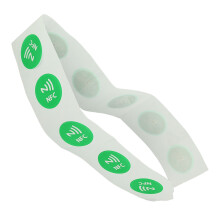 30 Stück grüne NFC-Aufkleber 504 Byte, 25 mm PVC, wiederbeschreibbar