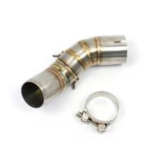 Motorcycle Exhaust Pipe 51mm Stainless Steel Middle Link for Kawasaki Z900 20172019 Noise Reduction
