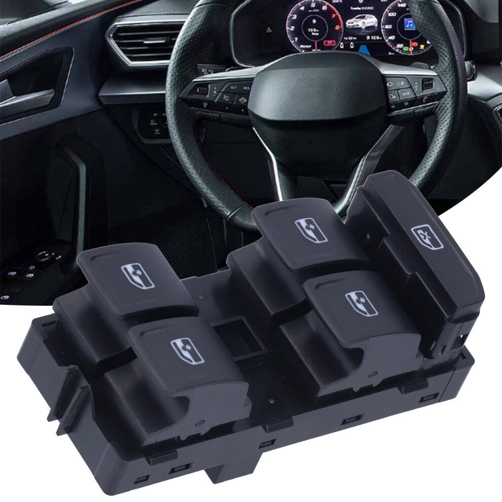 Seat Leon 2020 Window Control Switch 5G0 959 857 D Replacement Part Black 7651377099031