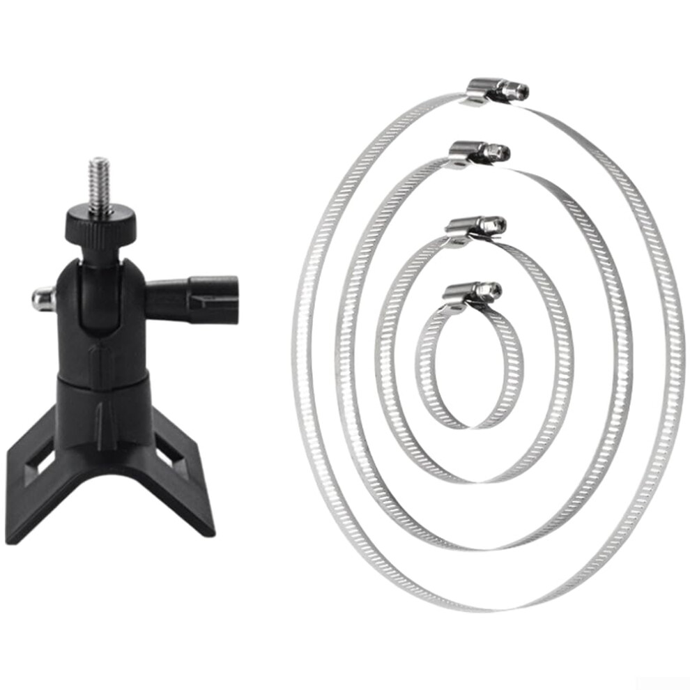 Heavy Duty Adjustable Camera Mount Bracket For Poles Pipes Railings Compatible With Arlo Wyze Blink Cameras Black 9199774150323