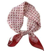 (Polka dot powder) Women's Dot Scarf Cotton Linen Blend Head Wrap Breathable Multi Use Spring Summer Shawl Multicolor