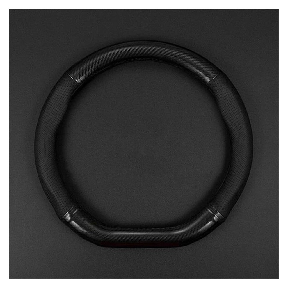 Steering Wheel Cover Universal Fit Car Carbon Fiber Leather Threedimensional Antislip Type D 9199774150361