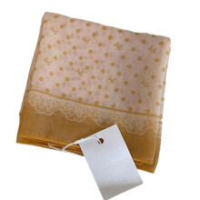 (Polka dot khaki) Women's Dot Scarf Cotton Linen Blend Head Wrap Breathable Multi Use Spring Summer Shawl Multicolor