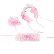 (Pink) Elegant Trim And Sateen Hairband With Modifiable Flexible Group Comfortable Stretch Plan For Daily Use Parties Sakura Powder