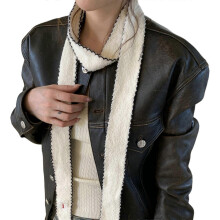 (Beige) Lock Sewn Border Winter Scarf Warm Interlaced Plan Thin Ribbon Fashion Colorful Pattern For Men Women All Epochs  Gray