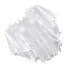 (White) Elegant Oversized Wedding Wrap Fabric Trim Shoulder Cover Thin Elegant Addition For Special Incidents  White