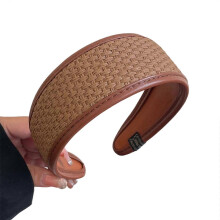 (9) Modern Leather Headwear Wide Brimmed Comfortable Hair Band For Women Lady Daily Fashion Accessory Multicolor