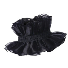 Courtstyles Lace Collar Victorian Ruffle Collar Decorative Shawl Wrap Detachable False Collar Neck Ruffle for Cocktails Multicolor