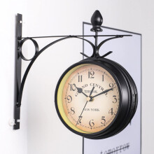 DoubleSided Wall Clock Classic Home Outdoor Indoor Garden Living Room Study Decoration