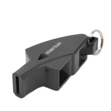 High-Quality Black Sports Whistle with Finger Clips for Outdoor Activities