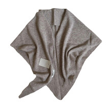 (Khaki) Winter Wool Scarf For Women Triangular Shawl Wrap Soft Oversized Design Cold Protection Comfortable Neck Cover  Stripe red