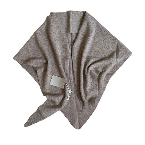 (Khaki) Winter Wool Scarf For Women Triangular Shawl Wrap Soft Oversized Design Cold Protection Comfortable Neck Cover  Stripe red