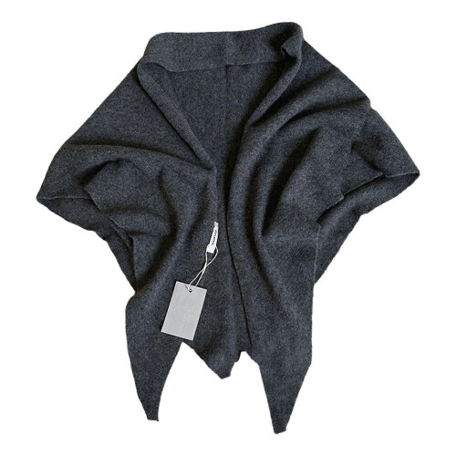 (Dark Grey) Winter Wool Scarf For Women Triangular Shawl Wrap Soft Oversized Design Cold Protection Comfortable Neck Cover  Stripe red