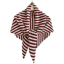 (Stripe red) Winter Wool Scarf For Women Triangular Shawl Wrap Soft Oversized Design Cold Protection Comfortable Neck Cover  Stripe red