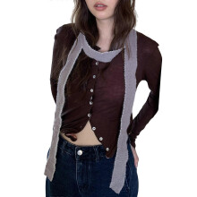 (Gray) Lock Sewn Border Winter Scarf Warm Interlaced Plan Thin Ribbon Fashion Colorful Pattern For Men Women All Epochs  Gray