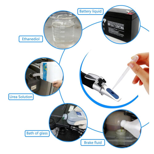 Digital Refractometer Handheld Glycol Antifreeze Freezing Point Refractometer Concentration Detector Durable A Nero 1