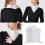 Ventilated Polyester Detachable Neckpiece Blossomy Embroidery for Daily Professional Use  White 2