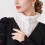 Ventilated Polyester Detachable Neckpiece Blossomy Embroidery for Daily Professional Use  White 5