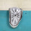Wall Clock Surreal Melting Clock Distorted Design Silver Finish Home Decor Gift Funny Creative Gift 5