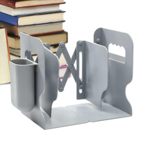 Book Stopper Magazines Holder Adjustable Rack With Pen Holder Heavy Duty Magazine Organizer For Reusable School Supplies
