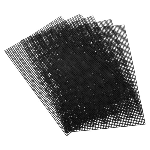 Cross Stitch Fabric Embroidery Mesh Canvas Sheets, 5Piece Pack, DIY Needlework For Precise Lines