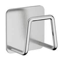 Bathroom Wall Storage Rack Stainless Steel Washbasin Holder with Hooks NoDrill Space Saving