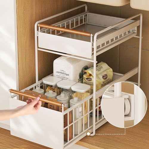 Under Sink Organizer  MultiPurpose Storage Shelf For Kitchen And Bathroom  Under Sink Storage Rack For Small Spaces