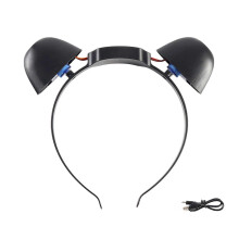 (Motor) Kids Adults Animated Animal Ear Interactive Hair Accessory For Themed Gatherings Grass yellow