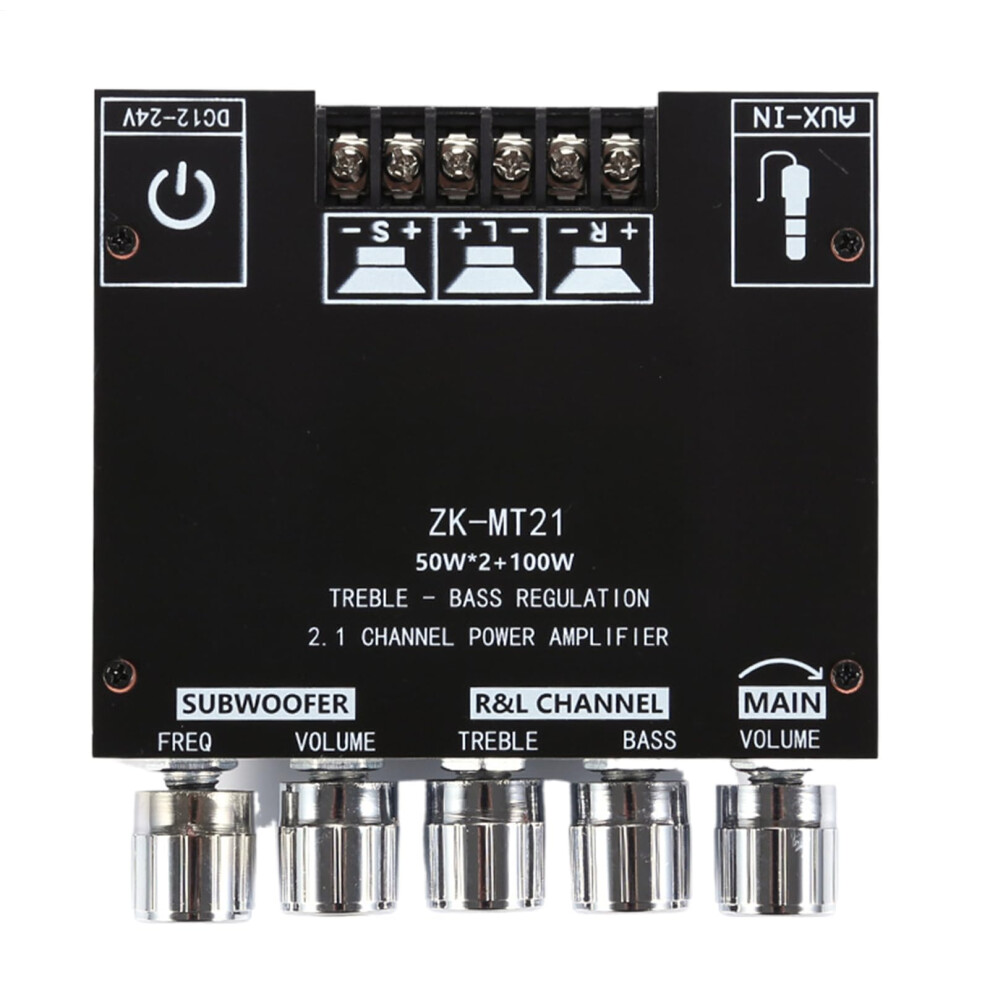 Wireless Audio Amplifier Module 2.1 Channel Amplifier Board 100W Subwoofer Aux Input Wireless Receiver For Home Theater 9187378530580
