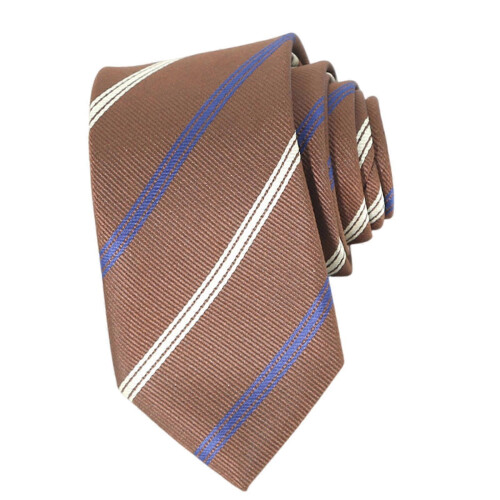 (03) Classical Diagonally Mens Tie Easy Polyester Fabric For Formal Office And Corporate Event Multicolor