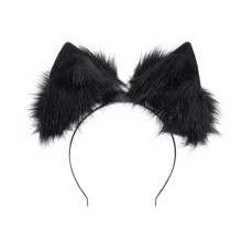 (Black) Kids Adults Animated Animal Ear Interactive Hair Accessory For Themed Gatherings Grass yellow
