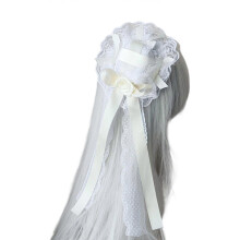 (White apricot) Dark Elegant Hair Clamps Highlighting Complex And Sateen Posies Perfect For Dark Wedding Themes Costuming Conventions White pink