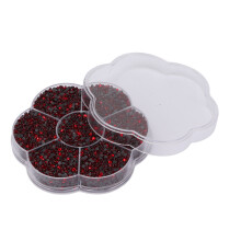 Rhinestones Hard Shiny Red Glass Nails 14,400 Pcs for Crafts
