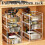 Sliding Kitchen Storage Rack Extendable Under Sink Shelf Organizer 32 X 23.6 cm Gold Finish RustProof 2