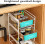 Sliding Kitchen Storage Rack Extendable Under Sink Shelf Organizer 32 X 23.6 cm Gold Finish RustProof 5