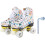 White Graffiti Quad Roller Skates Size 38 with  Support and Durable Wheels for Indoor Use 5