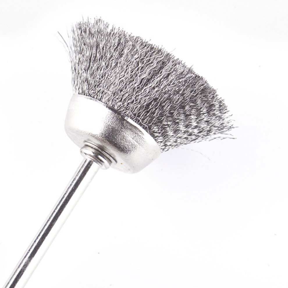 30Pcs Steel Wire Wheel Brushes Set For Rotary Tools, 3Mm Shank 6931377104531