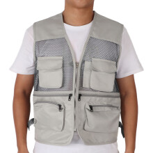 Durable Breathable Multi-Pocket Mesh Military Vest XL French Grey