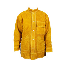 Leather Welding Coat With Protective Apron Soldering Jacket Welding Suit Work Clothes For Daily Use