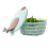 Speed Salad Spinner with NonSlip Base for Thorough Cleaning, Large Blue Stable Ring Design 1