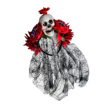 (A) Gothic Styles Resin Skull Rose Spiderweb Web Headbands For Halloween Costume Accessories And Dark Fashion Styling D